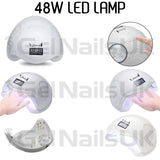 48W Led Nail Light Lamp Manicure Dryer Curing UV Gel Nail Polish Art Timer