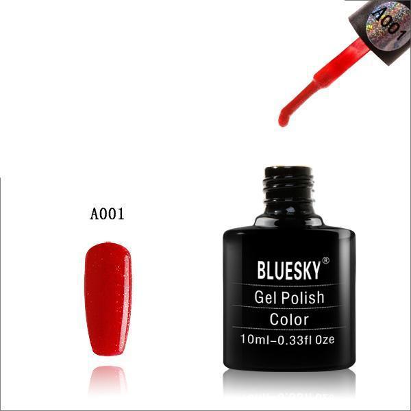 Bluesky Gel Polish A01 Red Glitter
