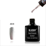 Bluesky A18 Silver Glitter UV/LED Soak Off Gel Nail Polish 10ml