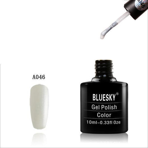Bluesky A46 White Glimmer UV/LED Soak Off Gel Nail Polish 10ml