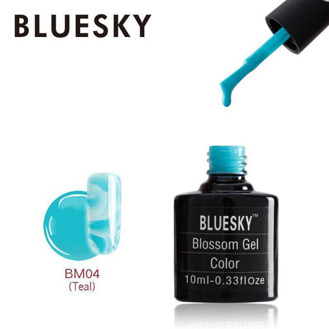Bluesky Blossom BM4 Teal UV/LED Soak Off Gel Nail Polish 10ml