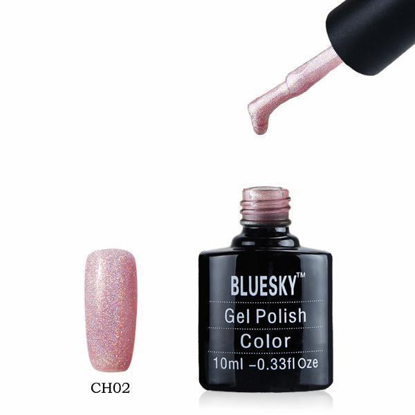 Bluesky CH2 HOLOGRAPHIC GLITTER UV/LED Gel Nail Soak Off Polish 10ml