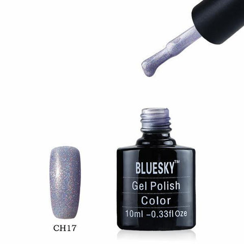 Bluesky CH17 HOLOGRAPHIC GLITTER UV/LED Gel Nail Soak Off Polish 10ml