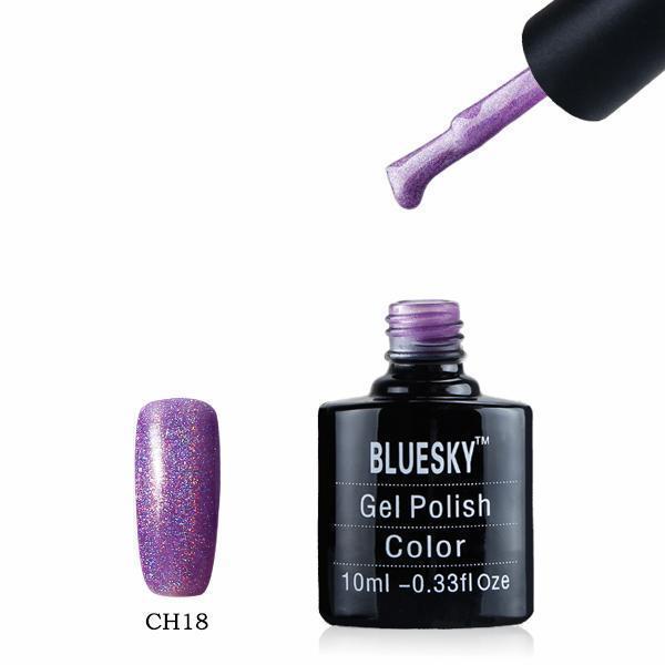 Bluesky CH18 HOLOGRAPHIC GLITTER UV/LED Gel Nail Soak Off Polish 10ml
