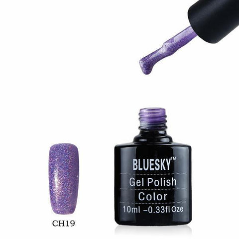 Bluesky CH19 HOLOGRAPHIC GLITTER UV/LED Gel Nail Soak Off Polish 10ml