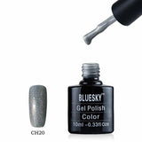 Bluesky CH20 HOLOGRAPHIC GLITTER UV/LED Gel Nail Soak Off Polish 10ml