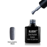 Bluesky Holopgrahic Black UV/LED Gel Nail Soak Off Polish 10ml