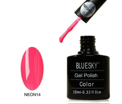 Bluesky Neon 14 Coral Pink UV/LED Gel Nail Soak Off Polish 10ml