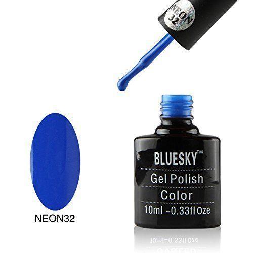 Bluesky Neon 32 Blue Bamboo UV/LED Gel Nail Soak Off Polish 10ml